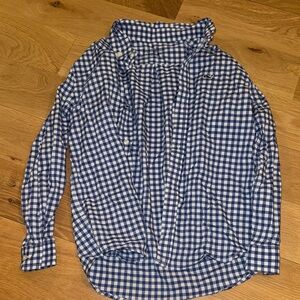 Vineyard Vines Blue and White Checkered Kids Button Down Shirt
